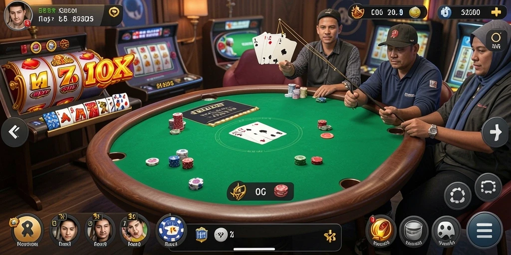 Tampilan awal LUCKYDF dengan desain yang menarik.